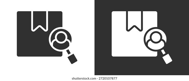 Rekrutierungs-Symbolsatz, Vektorgrafik-Kollektion einzeln auf Schwarz und Weiß