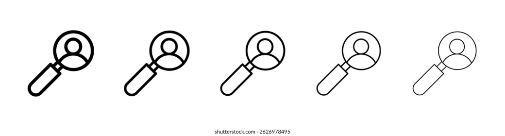 Icono de reclutamiento Símbolo plano de línea delgada simple