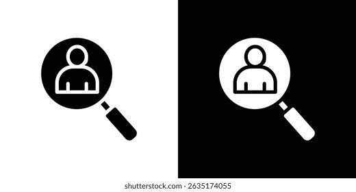 Recruitment icon in solid flat trendy design style.