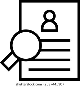 icono de reclutamiento. Diseño de estilo lineal delgado aislado sobre fondo blanco
