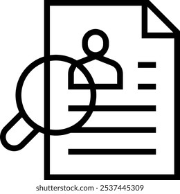 icono de reclutamiento. Diseño de estilo lineal delgado aislado sobre fondo blanco