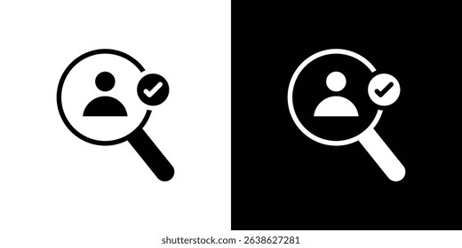 Recruitment icon Vector in flat style. Collection silhouettes