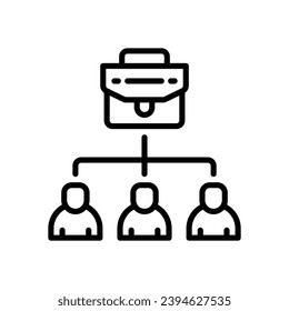 icono de contratación. icono de línea vectorial para tu sitio web, móvil, presentación y diseño de logotipo.