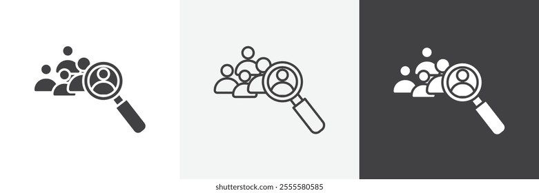 Recruitment icon vector set for ui designs