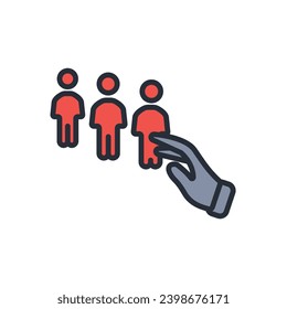recruitment icon. vector.Editable stroke.linear style sign for use web design,logo.Symbol illustration.