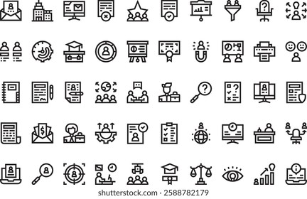 Recruitment icons High-Quality Vector Icons Collection with Editable Stroke. Ideal for Professional and Creative Projects.