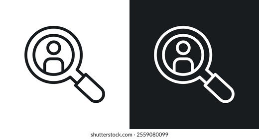 Recruitment icons. vector set in black colors