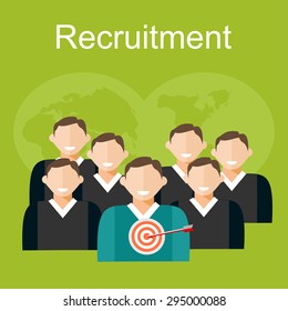 Recruitment Illustration Flat Design Illustration Concepts Stock Vector ...