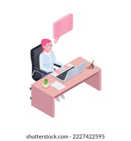 Reclutamiento composición de personas isométricas con recursos humanos imagen aislada en ilustración vectorial de fondo en blanco