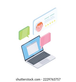 Recruitment isometric people composition with human resources isolated image on blank background vector illustration