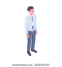 Recruitment isometric people composition with human resources isolated image on blank background vector illustration