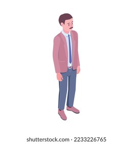 Reclutamiento composición de personas isométricas con recursos humanos imagen aislada en ilustración vectorial de fondo en blanco