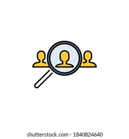 recruitment line colored icon. Teamwork at the idea. Signs and symbols can be used for web, logo, mobile app, UI, UX