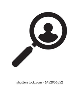 Recruitment logo template vector find job icon design
