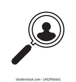 Recruitment logo template vector find job icon design