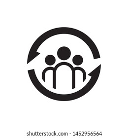 Recruitment logo template vector find job icon design
