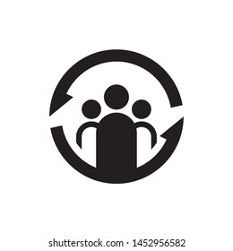 Recruitment logo template vector find job icon design