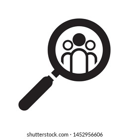 Recruitment logo template vector find job icon design