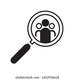 Recruitment logo template vector find job icon design