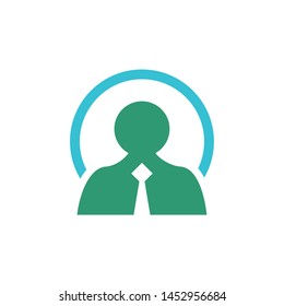 Recruitment logo template vector find job icon design