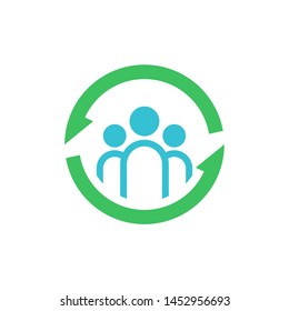 Recruitment logo template vector find job icon design