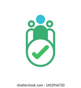 Recruitment logo template vector find job icon design
