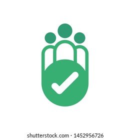 Recruitment logo template vector find job icon design