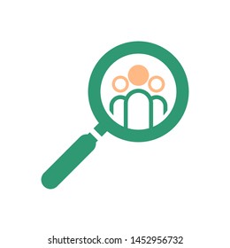 Recruitment logo template vector find job icon design
