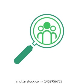 Recruitment logo template vector find job icon design