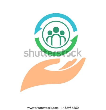 Recruitment logo template vector find job icon design