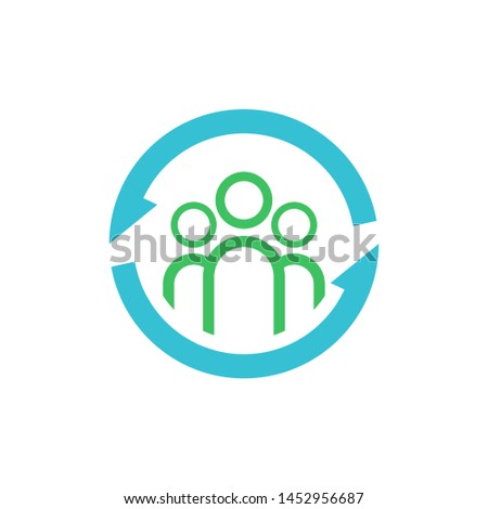 Recruitment logo template vector find job icon design