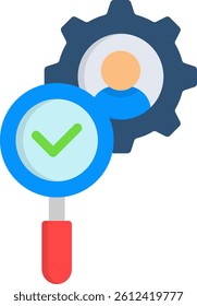 Recruitment Management Icon Flat Vector Illustration