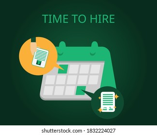 Recruitment matrix in time to hire vector