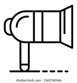 Recruitment megaphone icon. Outline recruitment megaphone vector icon for web design isolated on white background