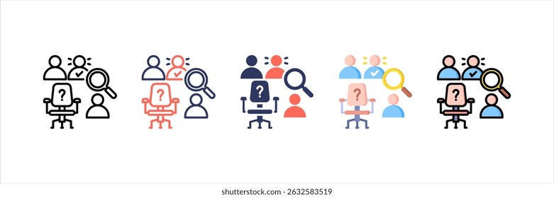 Reclutamiento Multi Style Icon Set