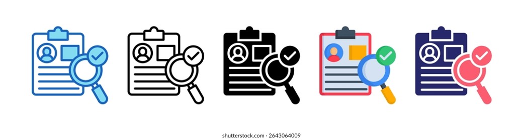 Recruitment Multiple Style Icon Set Collection.
