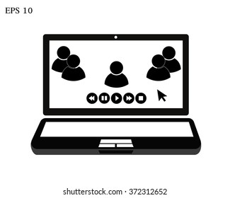 Recruitment online. Vector.