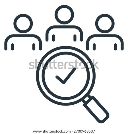 Recruitment Outline Icon Vector Illustration