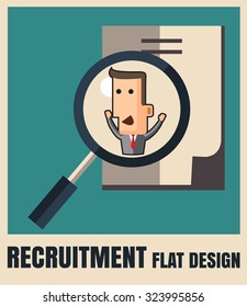 recruitment. picking the right candidate professional .Flat icons,flat design ,vector illustration concept set