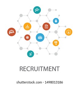 recruitment presentation template, cover layout and infographics. career, employment, position, icons