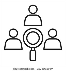 Recruitment Process Outline Icon Vector Illustration