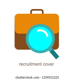 Recruitment process outsourcing, efficient hiring, human resource, headhunting, confident candidate, choosing company, employees concept, job search success, career level, performance icon vector flat