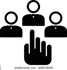 Recruitment Process Vector Icon Design, Shortlist Employee Sign, Screening and Selection of Candidate Concept, hrm symbol on white background, Head Hunting Graphic