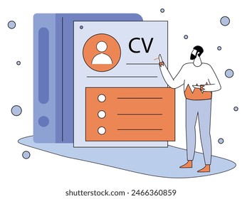 Einstellungsbezogene Vektorillustration. Flaches modernes Design
