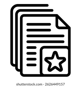 Recruitment resume icon. Outline recruitment resume vector icon for web design isolated on white background