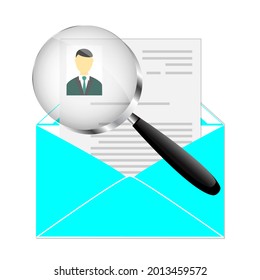 Recruitment selection people hiring process. Vector illustration.