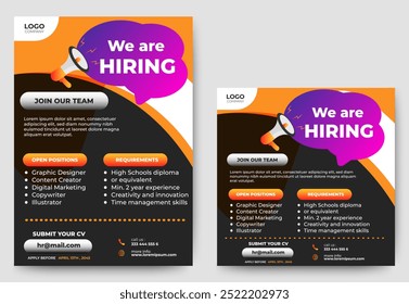 Recruitment Social Media Hiring Post Banner. vector