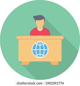 recruitment vector flat colour icon