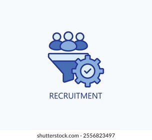 Recruitment vector, icon or logo sign symbol illustration