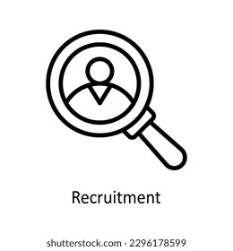 Recruitment   Vector   outline Icons. Simple stock illustration stock